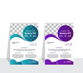 vector travel flyer design template