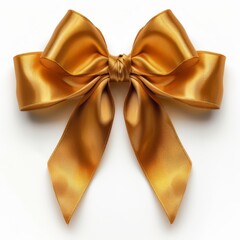 Elegant satin bow with decorative trim isolated on white - 757295788