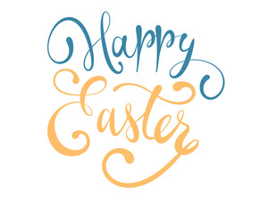 Happy Easter Lettering Text