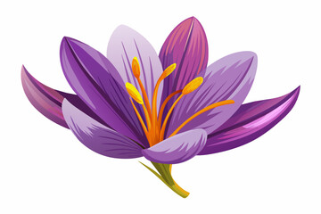 purple lotus flower vector art illustration