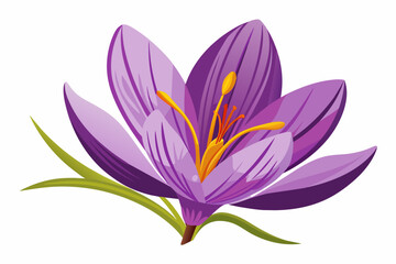 purple lotus flower vector art illustration