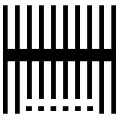 barcode icon, simple vector design