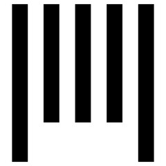 barcode icon, simple vector design