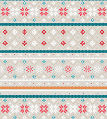 Fairisle Christmas pattern background