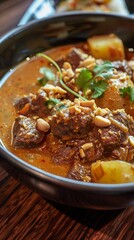 Rich Massaman Curry tender beef in coconut milk