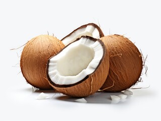 coconut on a white