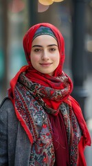 City Chic Young Muslim Woman Posing