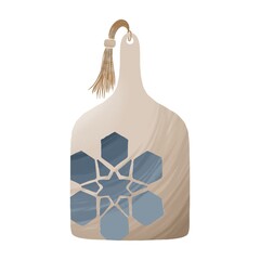 Islamic cutting board with geometric pattern. Suitable for any digital design at islamic celebration or many more
