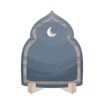 Islamic acrylic board decoration. Suitable for ramadhan or islamic celebration greeting card design, banner, poster, any digital social media