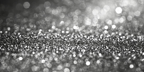 Close-up of a twinkling silver glitter background - obrazy, fototapety, plakaty