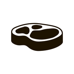 steak icon in black color. beef meat icon.