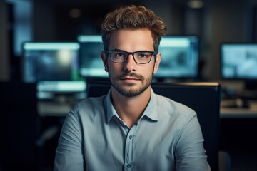 Obraz premium Business people programmers meeting conference against hackers criminals Generative AI