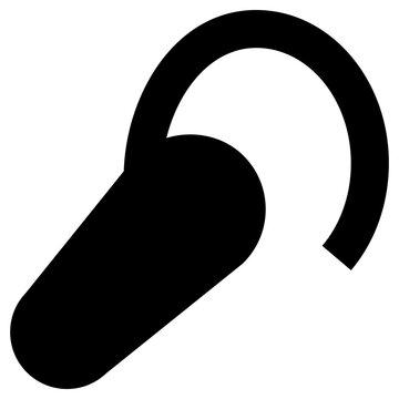 Bluetooth Headset Icon, Simple Vector Design