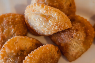 Kind of deep fried dumplings in Cyprus island country