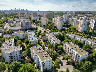 Residential buildings in Goclaw area, subdistrict of Praga-Poludnie, Warsaw city, Poland