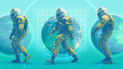 Astronaut Graphical Space Background 10