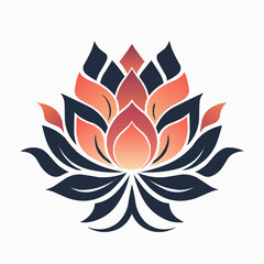 Vibrant Vitality: Contemporary Lotus Logo