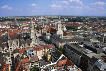 Fototapeta na wymiar Aerial view of munich city center, germany