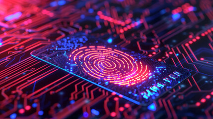 Digital footprint. A fingerprint on a credit card.