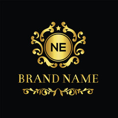 NE creative logo design for company branding