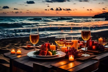 dinner at the beach