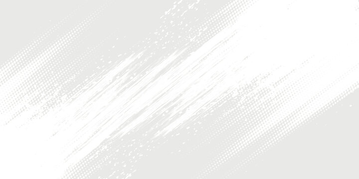 Grey white halftone modern bright art. Blurred pattern raster effect background. Abstract creative graphic template