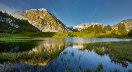 Juppenspitze, Körbersee, Lechquellengebirge, Vorarlberg, Österreich