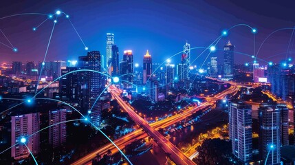 Smart urban infrastructure powered by 5G, facilitating seamless