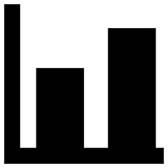 business chart icon, simple vector design