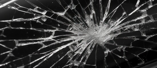portrait of broken glass, cracked glass