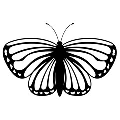 butterfly icon, simple vector design