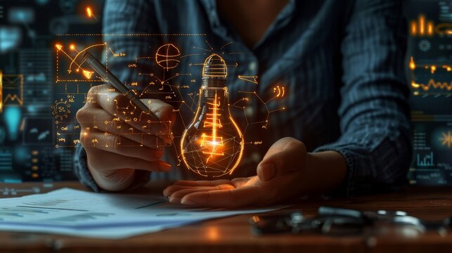 Visionary sketches pioneering business model on device