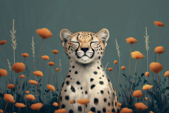 guepard meditating