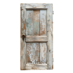 Isolated Old Vintage Wooden Door on Transparent Background