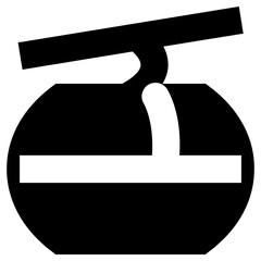 cable car icon, simple vector design