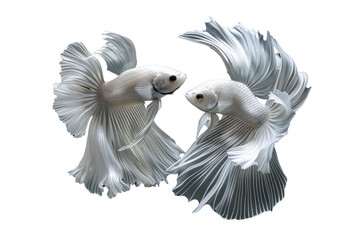 Two white doves flying together, symbolizing peace and love, illustrated in a vector style, isolated on a white background