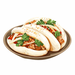 Pork Belly Bao Buns with Fresh Toppings