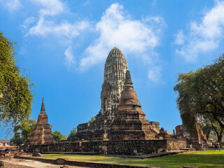 Fototapeta premium Ayutthaya, Thailand at Wat Ratchaburana, historical city of Ayutthaya Thailand