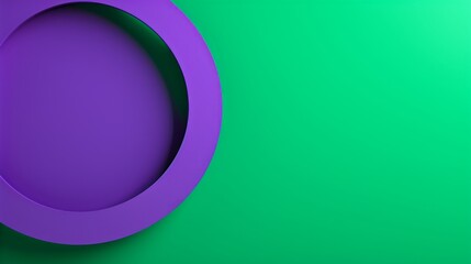 Dynamic contrast: A vibrant purple circle stands out against a bright green background, creating a dynamic composition with space for copy.