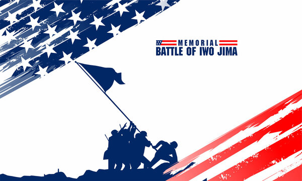  battle of iwo jima , soldiers raising the American flag atop the island of Iwo Jima.