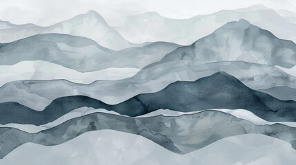 Abstract colorful watercolor background in shades of grey for graphic design