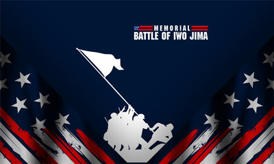 Fototapeta na wymiar battle of iwo jima , soldiers raising the American flag atop the island of Iwo Jima.
