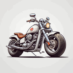 Motorcycle Cartoon Logo Design Very Cool