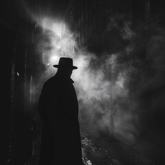 In the shadowy corners of the city a gangster lurks his presence dark and foreboding a silent threat to those who cross his path