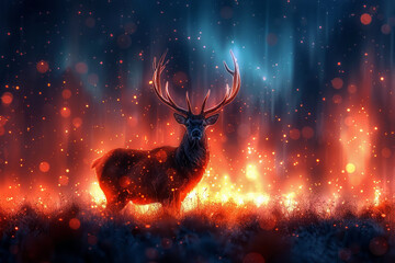 A noble stag a tube of paint - 757328942