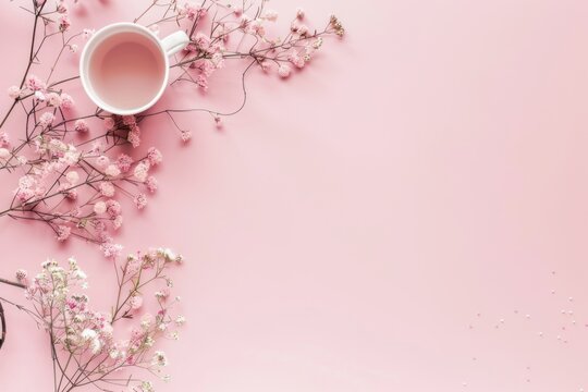 minimalistic pink background