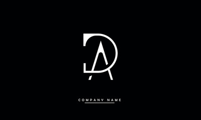 DA, AD, D, A Abstract Letters Logo Monogram