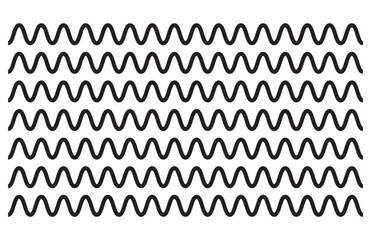 Wave icon set. Vector illustration, flat design.