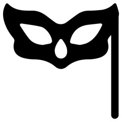 carnival mask icon, simple vector design