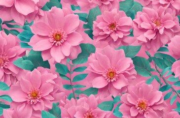 Fototapeta na wymiar Abstract celebration flowers with pink background